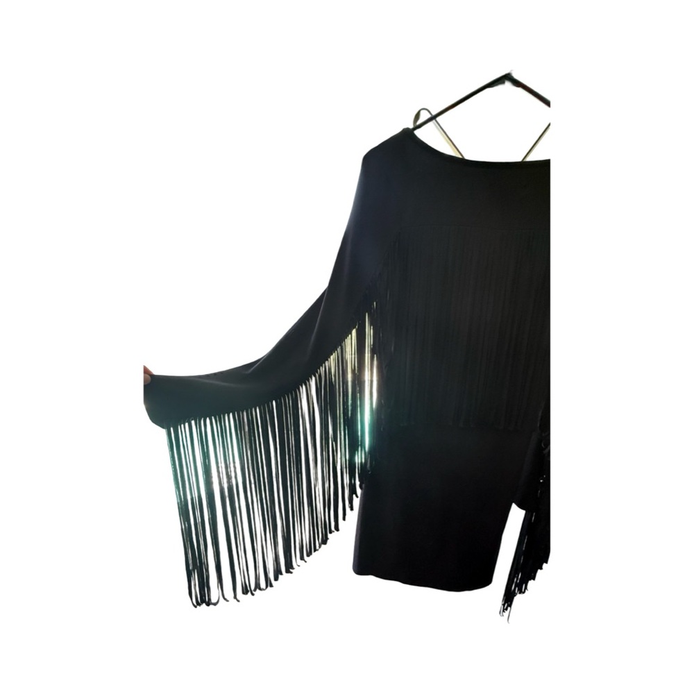 🖤 Aida Fringe Black Dress by Idlewild — Size Medium (Stretch Fit) - Picture 6 of 8